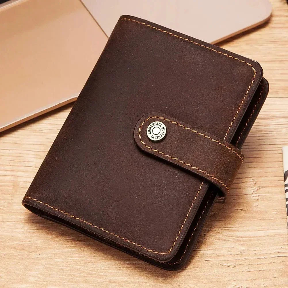 Portefeuille homme pop-up avec étui en métal et compartiment zippé