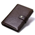 Portefeuille homme à fermeture par loquet, avec porte-photo, café