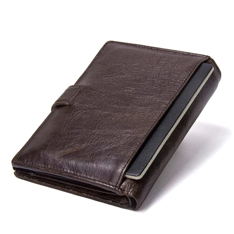 Portefeuille homme à fermeture par loquet, avec porte-photo