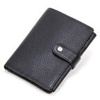 Portefeuille homme à fermeture par loquet, avec porte-photo, noir