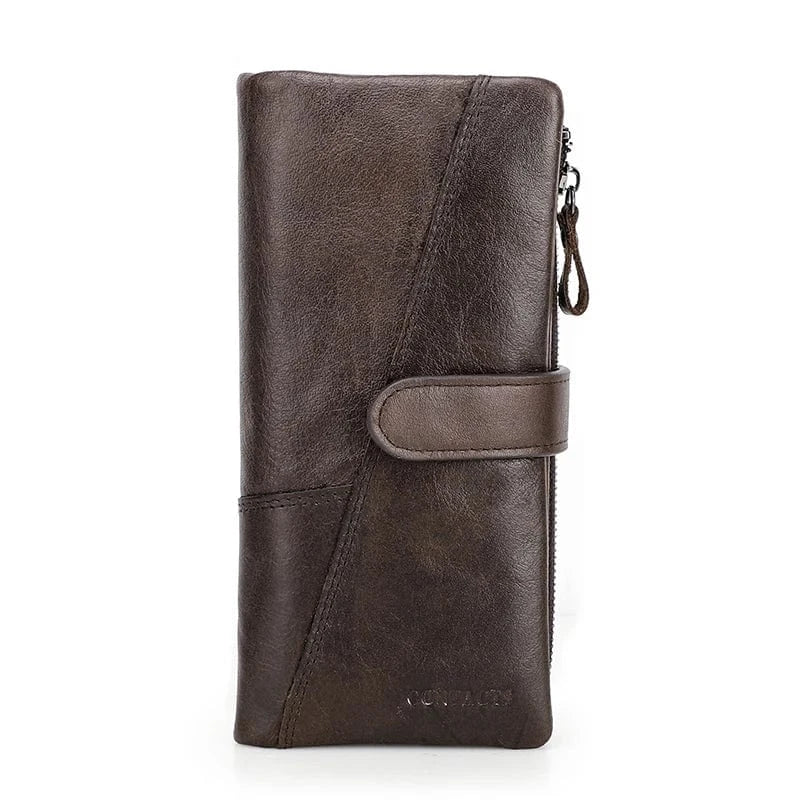Portefeuille homme en cuir vintage, grand ou moyen format