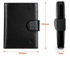 Portefeuille homme noir en cuir de vachette, anti sans contact