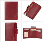 Portefeuille homme automatique pop-up avec section zippée