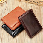 Portefeuille homme en cuir anti lecture sans contact, compact