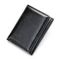 Portefeuille homme en cuir anti lecture sans contact, compact, noir