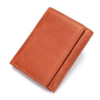 Portefeuille homme en cuir anti lecture sans contact, compact, marron