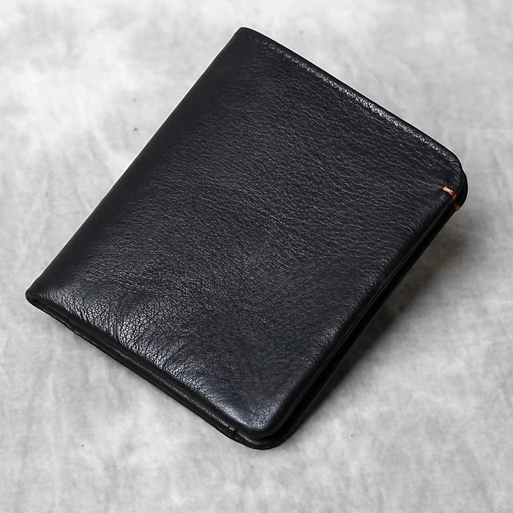 Portefeuille homme extra-plat en cuir, style rétro, 100 g