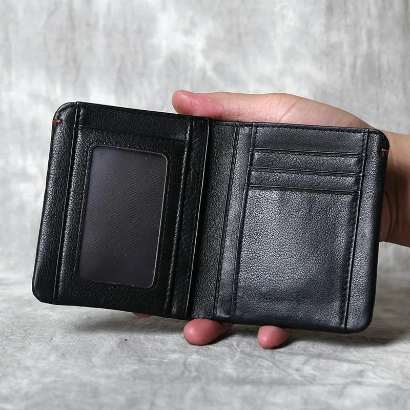 Portefeuille homme extra-plat en cuir, style rétro, 100 g
