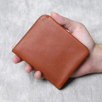 Portefeuille homme extra-plat en cuir, style rétro, 100 g, marron
