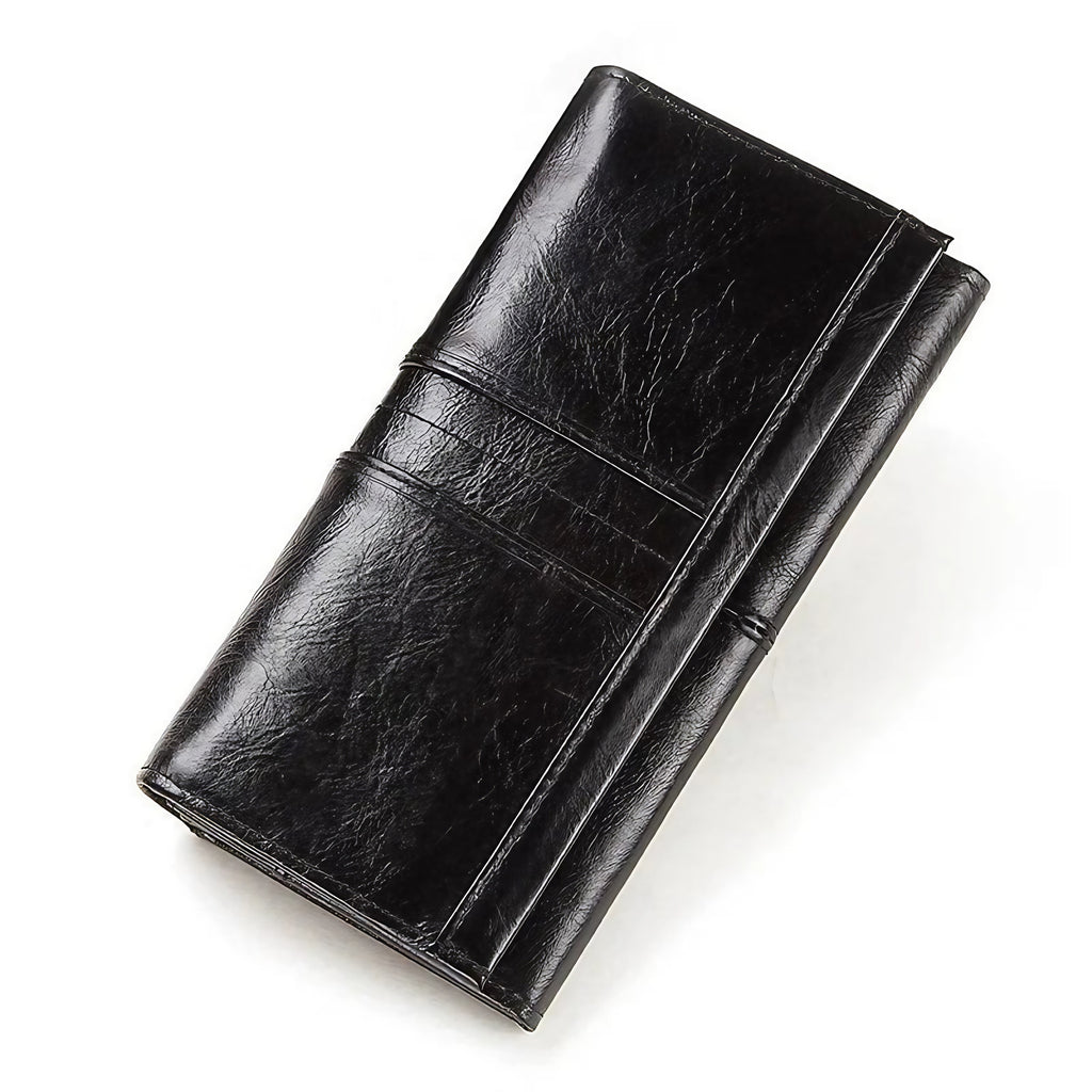 Portefeuille femme en cuir à blocage sans contact, quatre coloris, noir