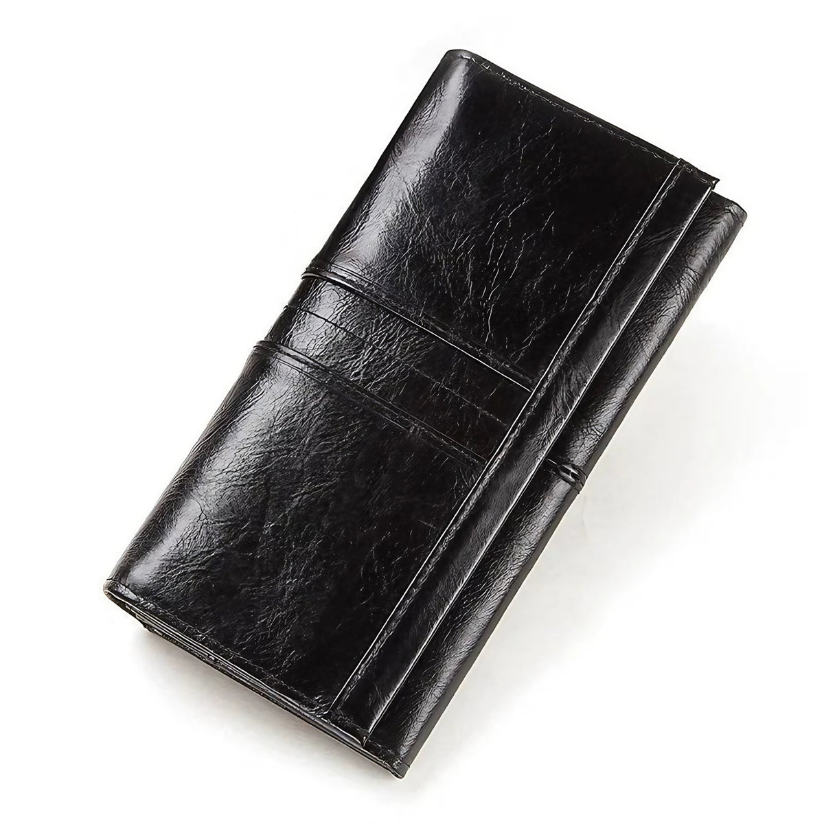 Portefeuille femme en cuir à blocage sans contact, quatre coloris, noir
