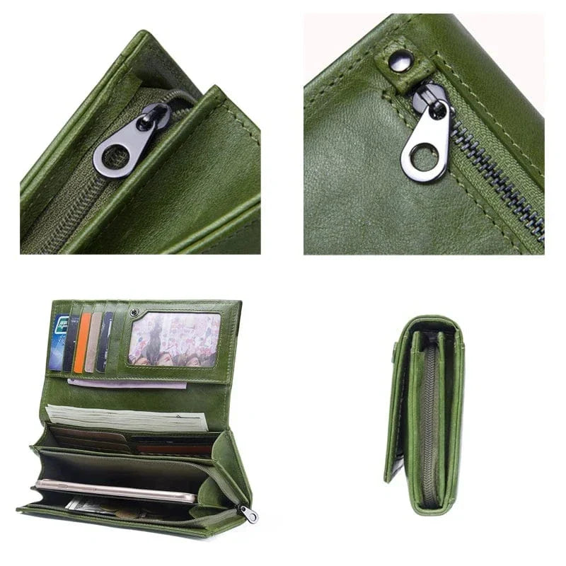 Portefeuille long femme avec place pour le téléphone, six coloris