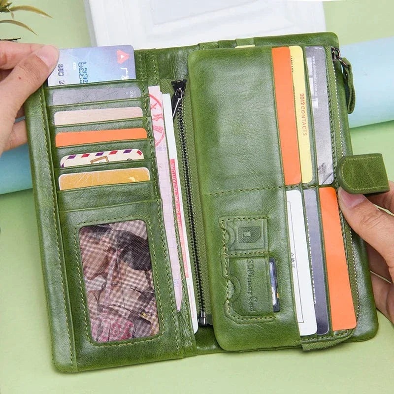 Portefeuille zippé femme, pochette téléphone, sept coloris