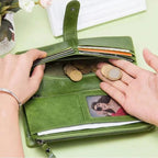 Portefeuille zippé femme, pochette téléphone, sept coloris