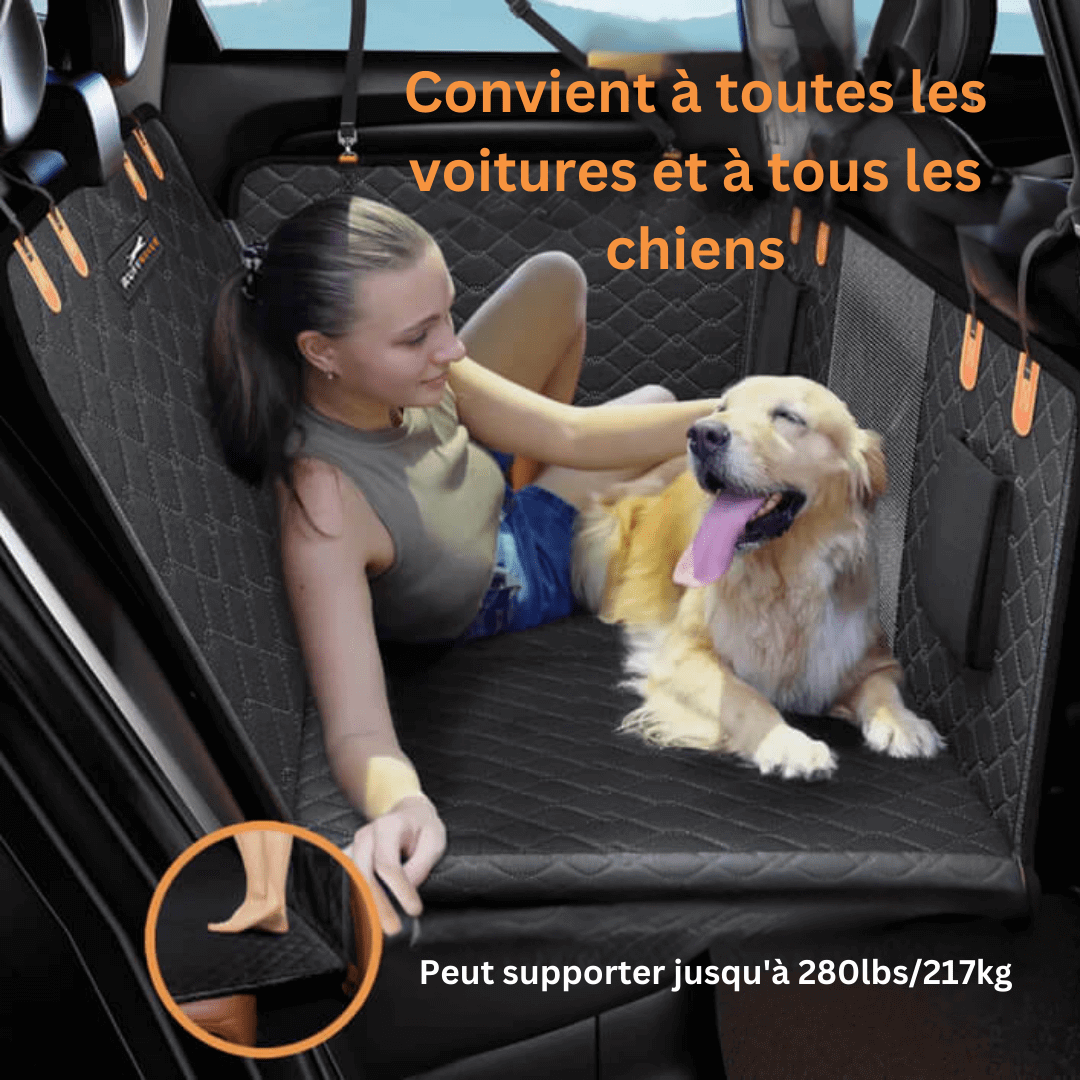 Housse de siège de voiture pour chien, résistante à l'eau