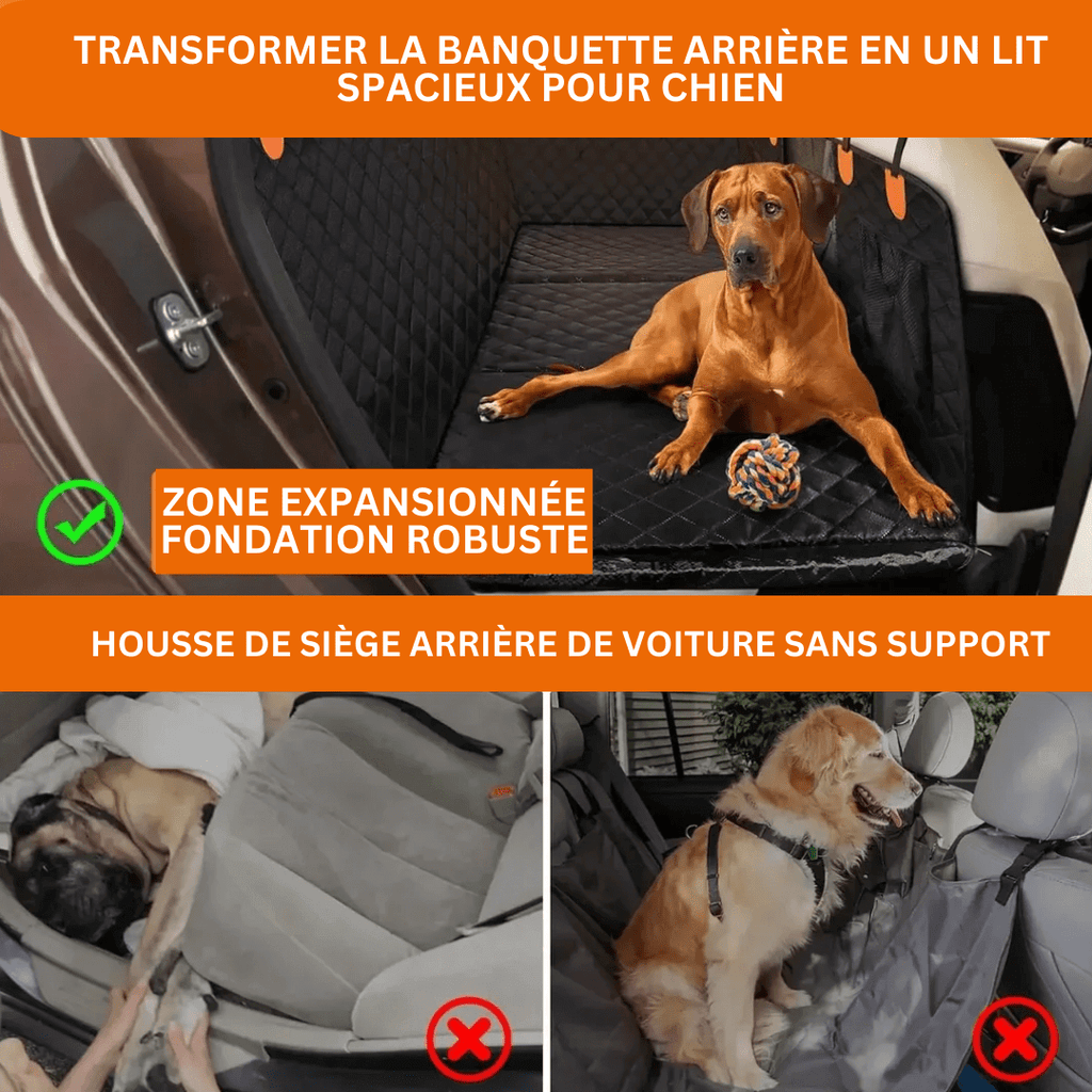Housse de siège de voiture pour chien, résistante à l'eau
