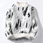 Pull homme à motifs abstraits, col rond, du S au 2XL