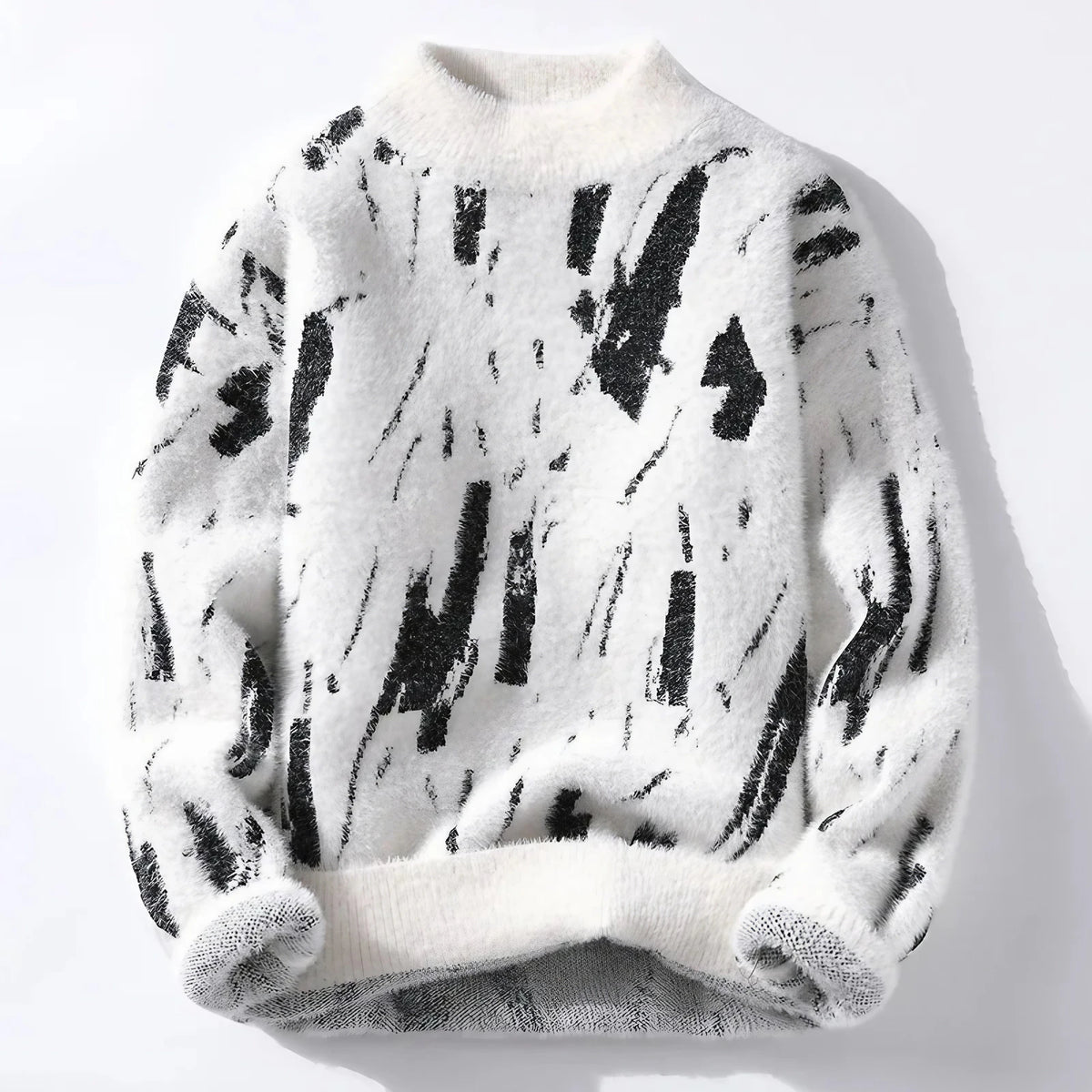 Pull homme à motifs abstraits, col rond, du S au 2XL