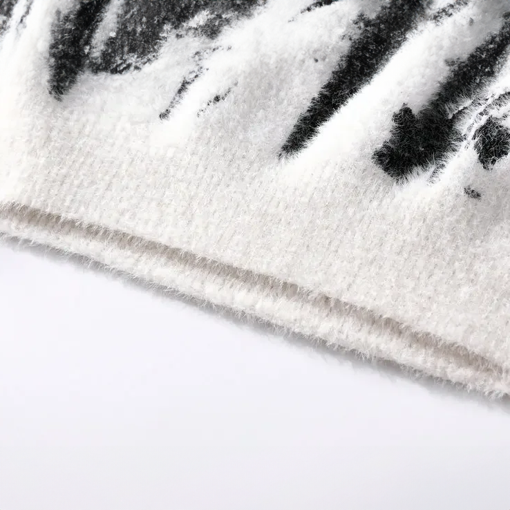 Pull homme à motifs abstraits, col rond, du S au 2XL