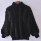 Pull doux femme coupe classique, six coloris, du S au 3XL, noir