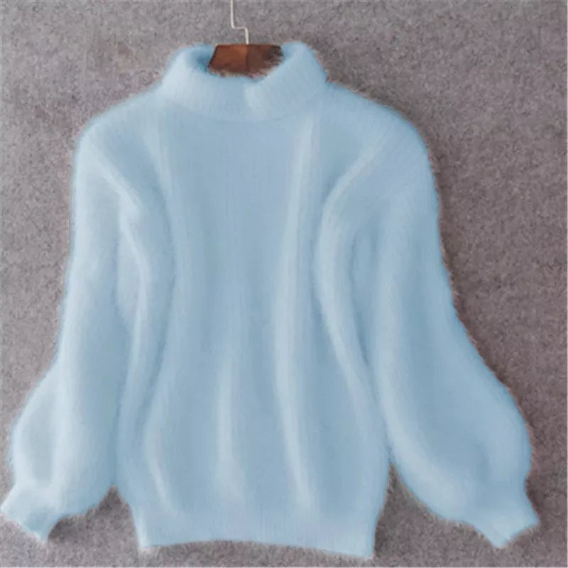 Pull doux femme coupe classique, six coloris, du S au 3XL, bleu