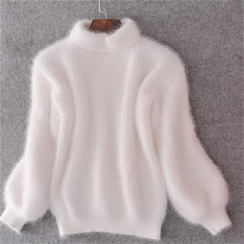 Pull doux femme coupe classique, six coloris, du S au 3XL, blanc