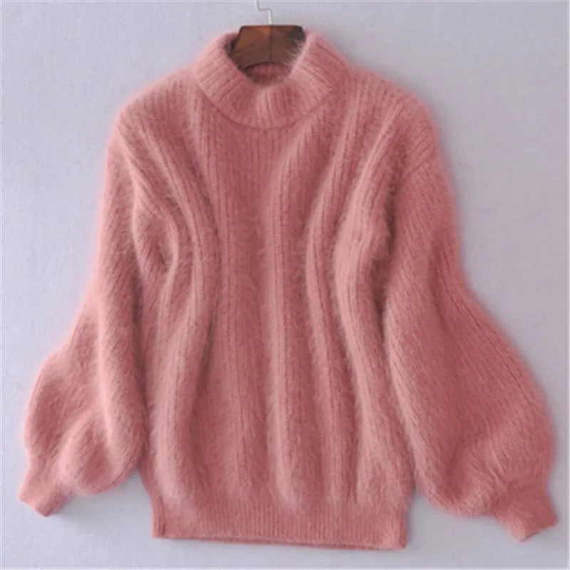 Pull doux femme coupe classique, six coloris, du S au 3XL, rose