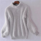 Pull doux femme coupe classique, six coloris, du S au 3XL, gris