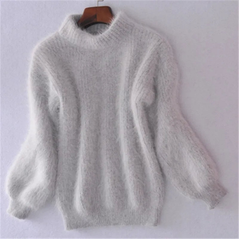 Pull doux femme coupe classique, six coloris, du S au 3XL, gris