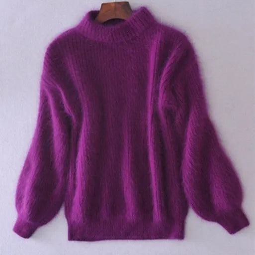 Pull doux femme coupe classique, six coloris, du S au 3XL