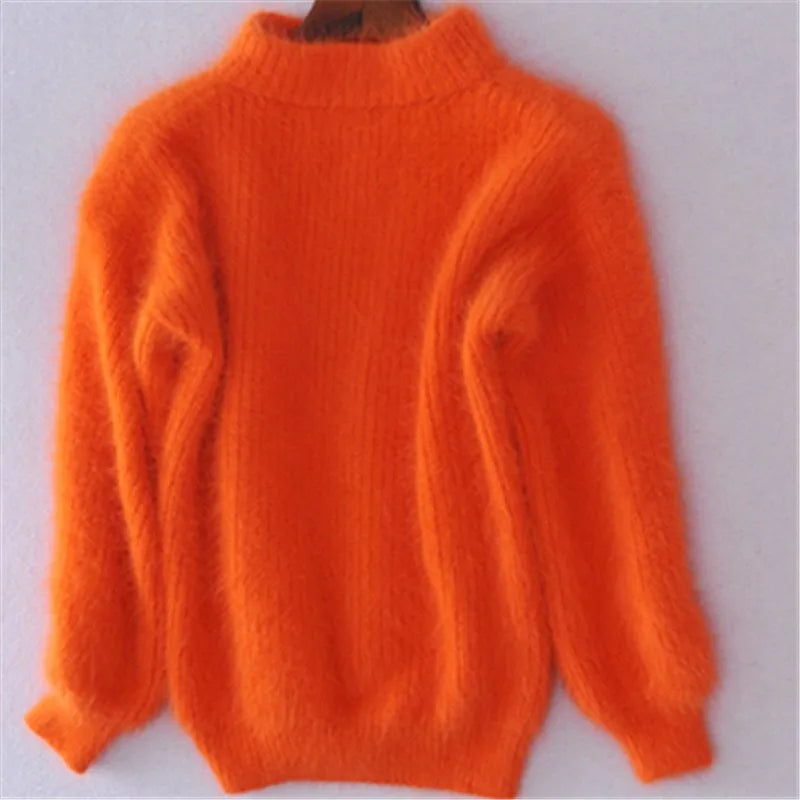 Pull doux femme coupe classique, six coloris, du S au 3XL