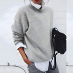 Pull femme doux et chaud, cinq coloris, du S au 3XL, gris