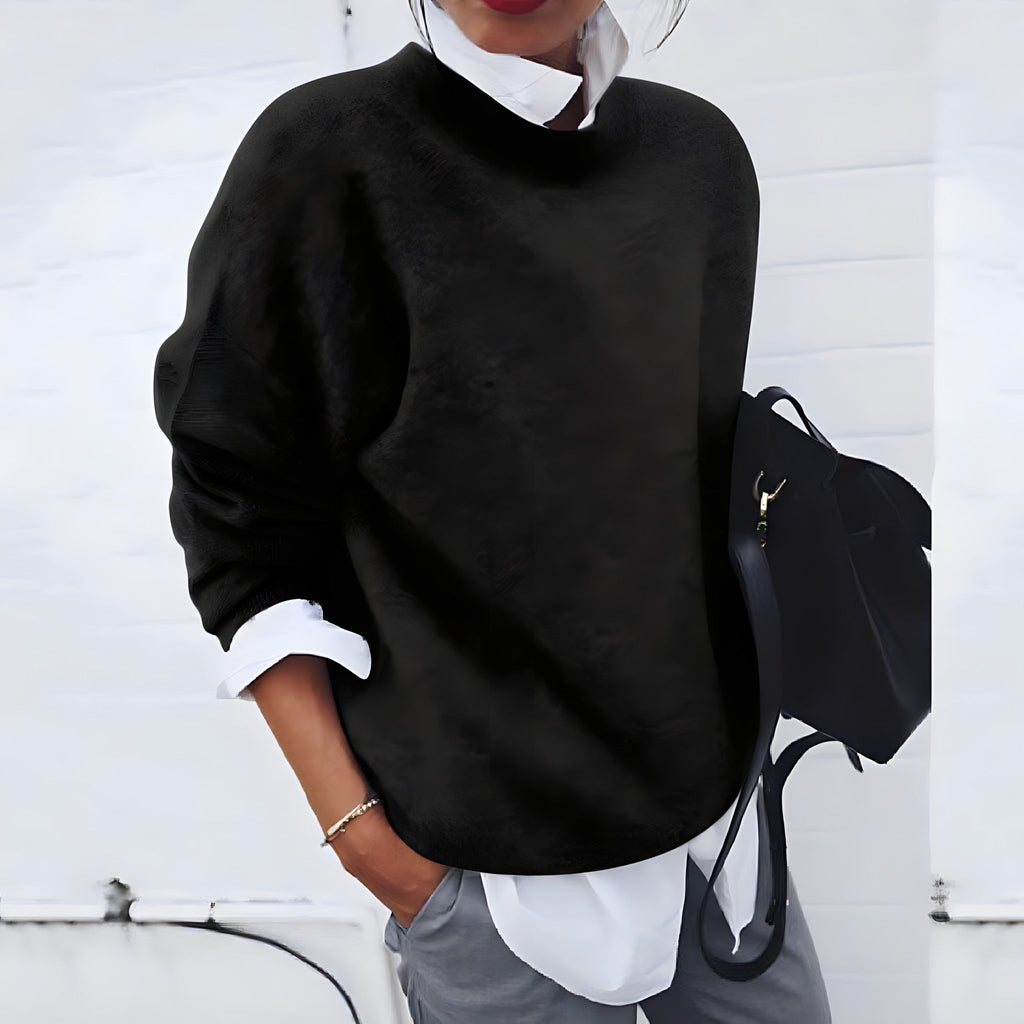 Pull femme doux et chaud, cinq coloris, du S au 3XL, noir