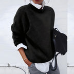 Pull femme doux et chaud, cinq coloris, du S au 3XL, noir