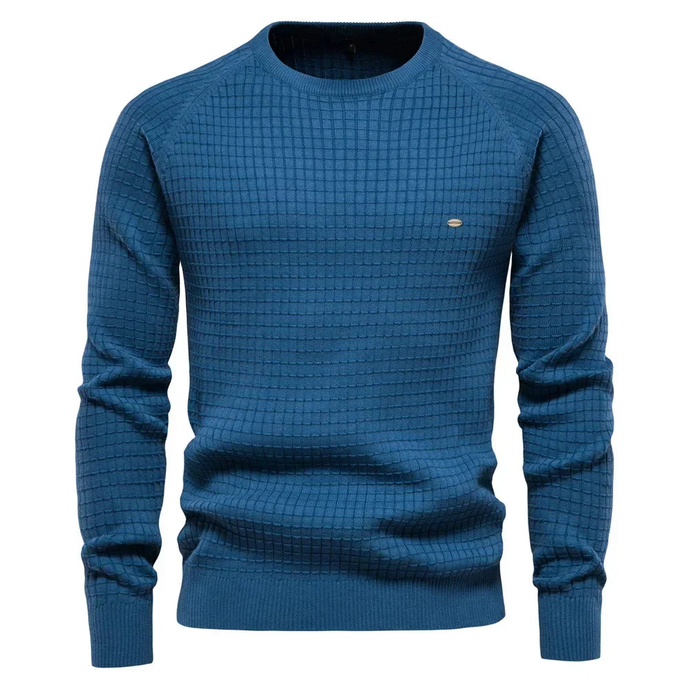 Pull col roulé homme à coupe longue, cinq coloris, du S au 2XL, bleu