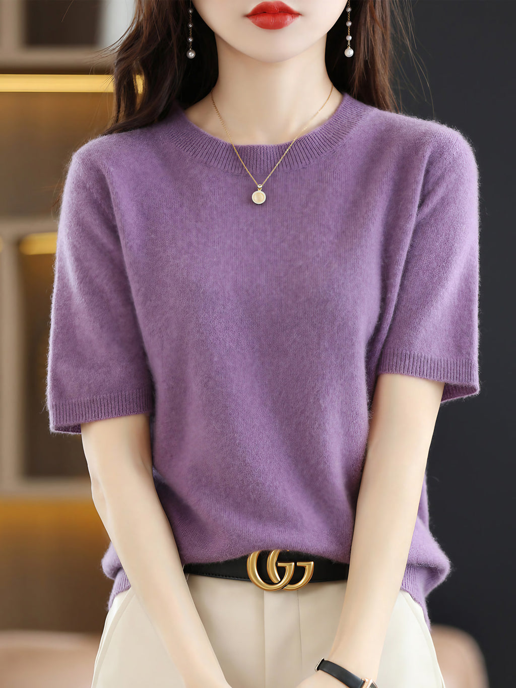 Pull femme uni coupe classique, dix-sept coloris, du M au 2XL