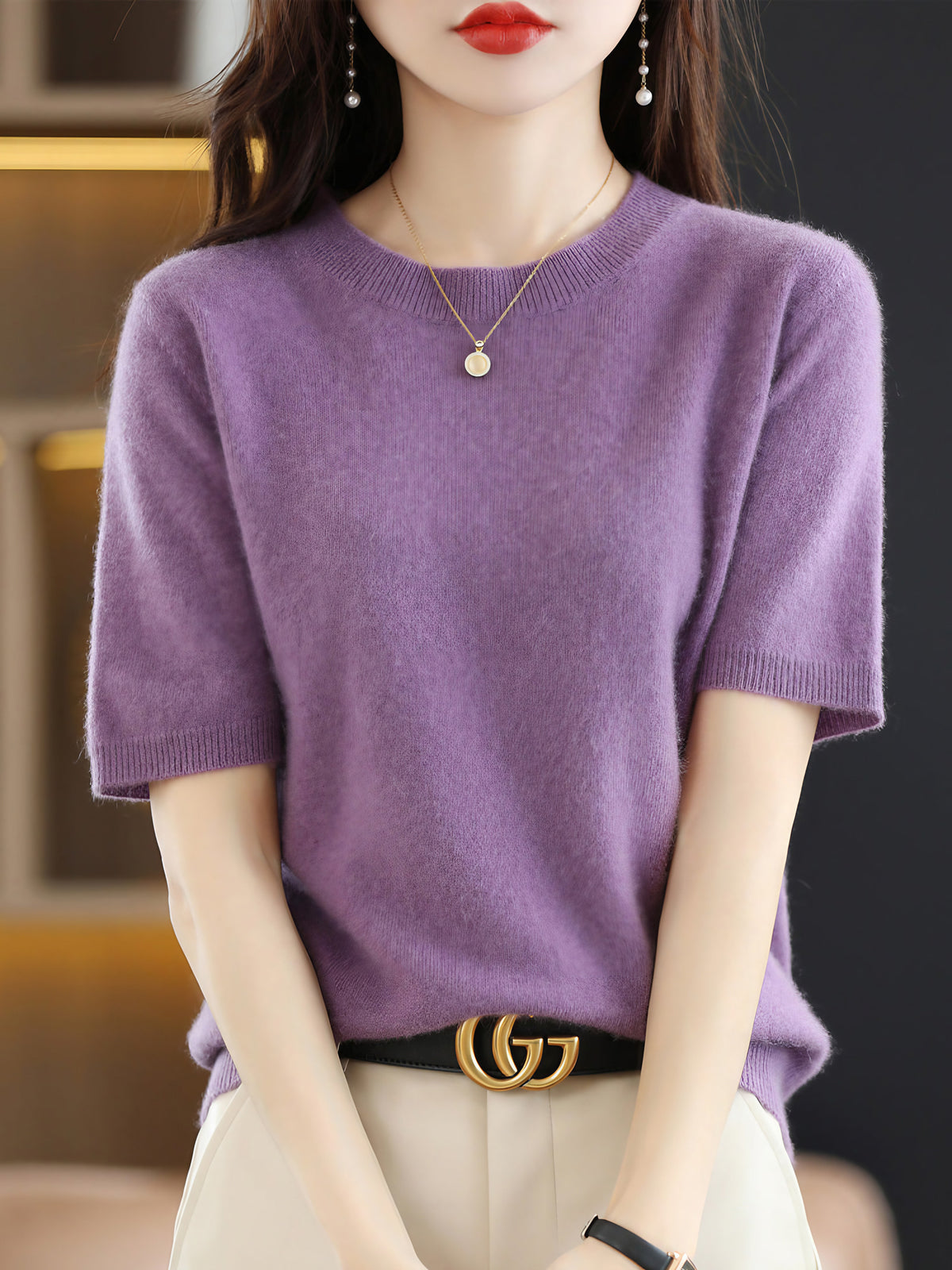 Pull femme uni coupe classique, dix-sept coloris, du M au 2XL
