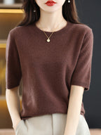 Pull femme uni coupe classique, dix-sept coloris, du M au 2XL