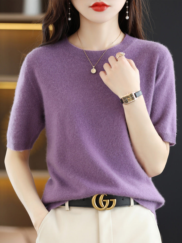 Pull femme uni coupe classique, dix-sept coloris, du M au 2XL