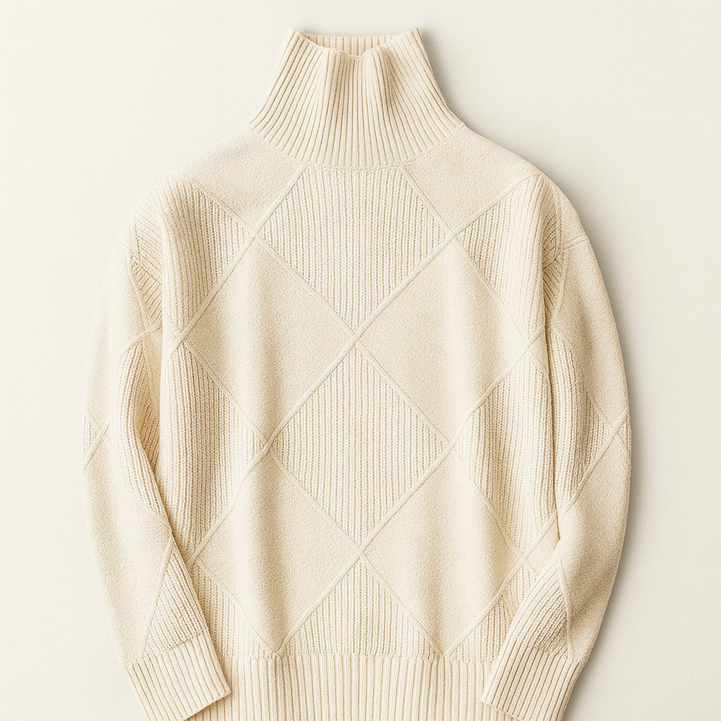 Pull col roulé femme en maille côtelée, sept coloris, S au 2XL, beige
