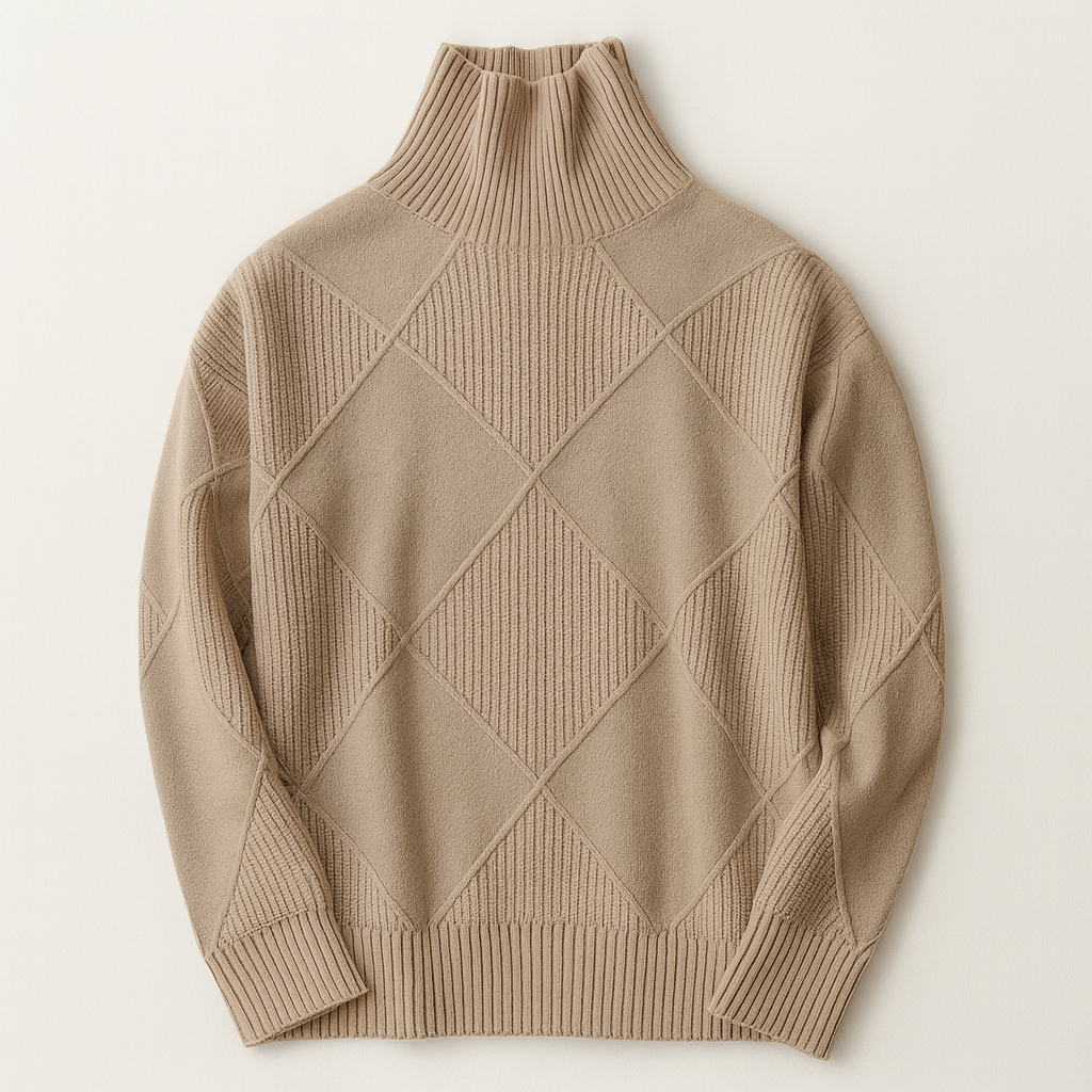 Pull col roulé femme en maille côtelée, sept coloris, S au 2XL, marron