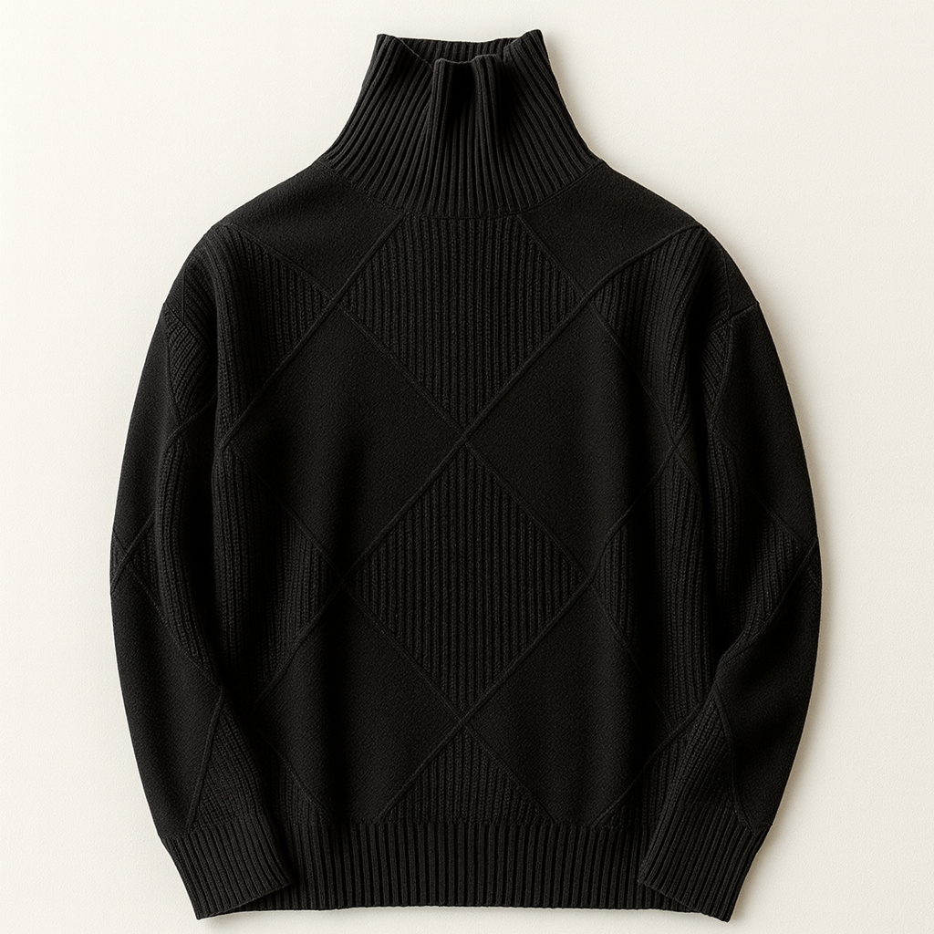 Pull col roulé femme en maille côtelée, sept coloris, S au 2XL, noir