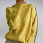 Pull col roulé femme, huit coloris, du XS au 3XL, jaune