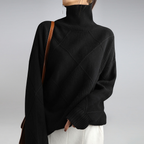 Pull col roulé femme, huit coloris, du XS au 3XL, noir