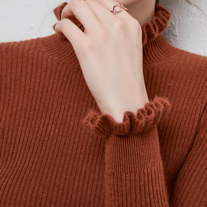 Pull col roulé femme, six coloris classiques, du S au 2XL