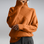 Pull col roulé femme, manches longues, huit coloris, du S au 2XL, orange