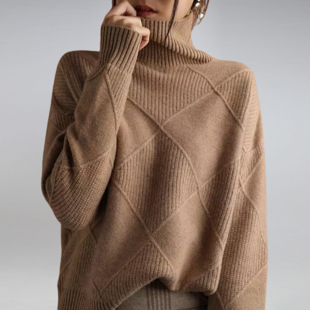 Pull col roulé femme, manches longues, huit coloris, du S au 2XL, marron