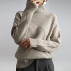 Pull col roulé femme, manches longues, huit coloris, du S au 2XL, gris