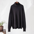 Pull col roulé femme, manches longues, treize coloris, noir