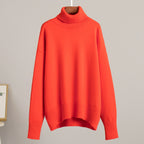Pull col roulé femme, manches longues, treize coloris